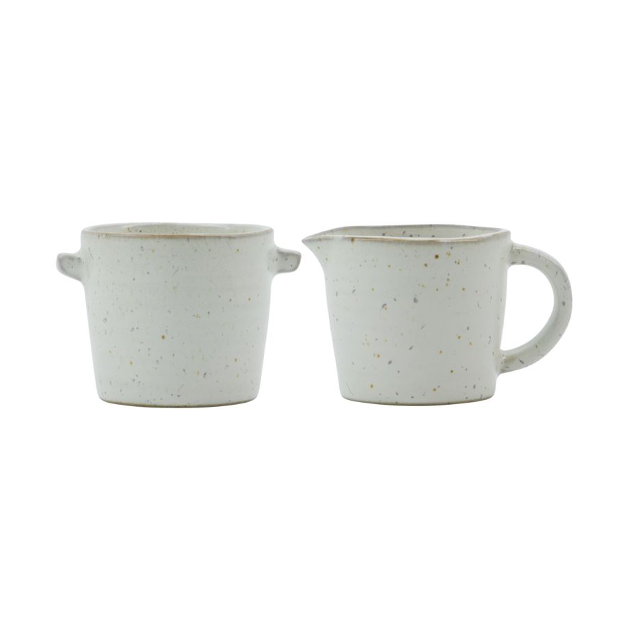 House Doctor Peony milk and sugar set Grey-white | Scandinavian Design | Table settings & starter sets | White