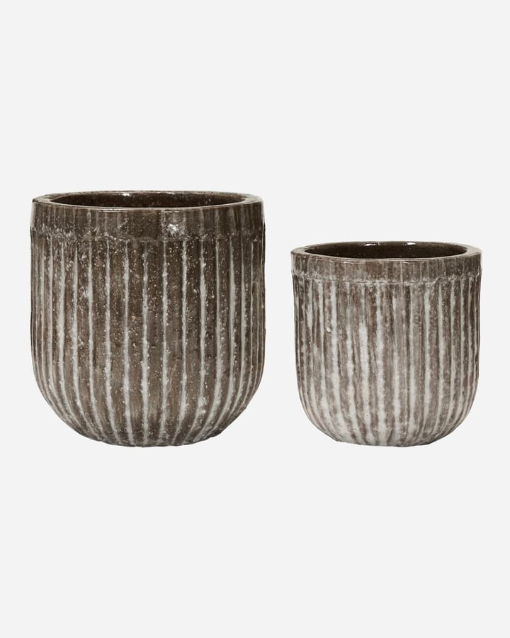 Pharaoh pot set of 2 - Antique brown - House Doctor