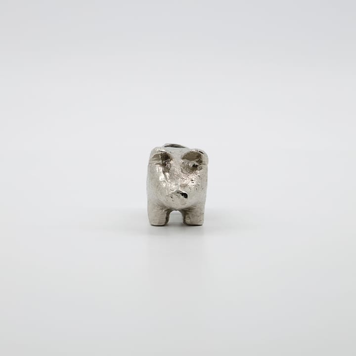 Pig candle stick 5 cm, Antique silver House Doctor