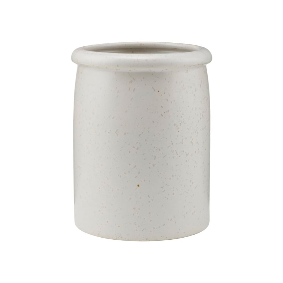House Doctor Pion flower pot Ø11.5 cm grey-white | Scandinavian Design | Storage jars | White