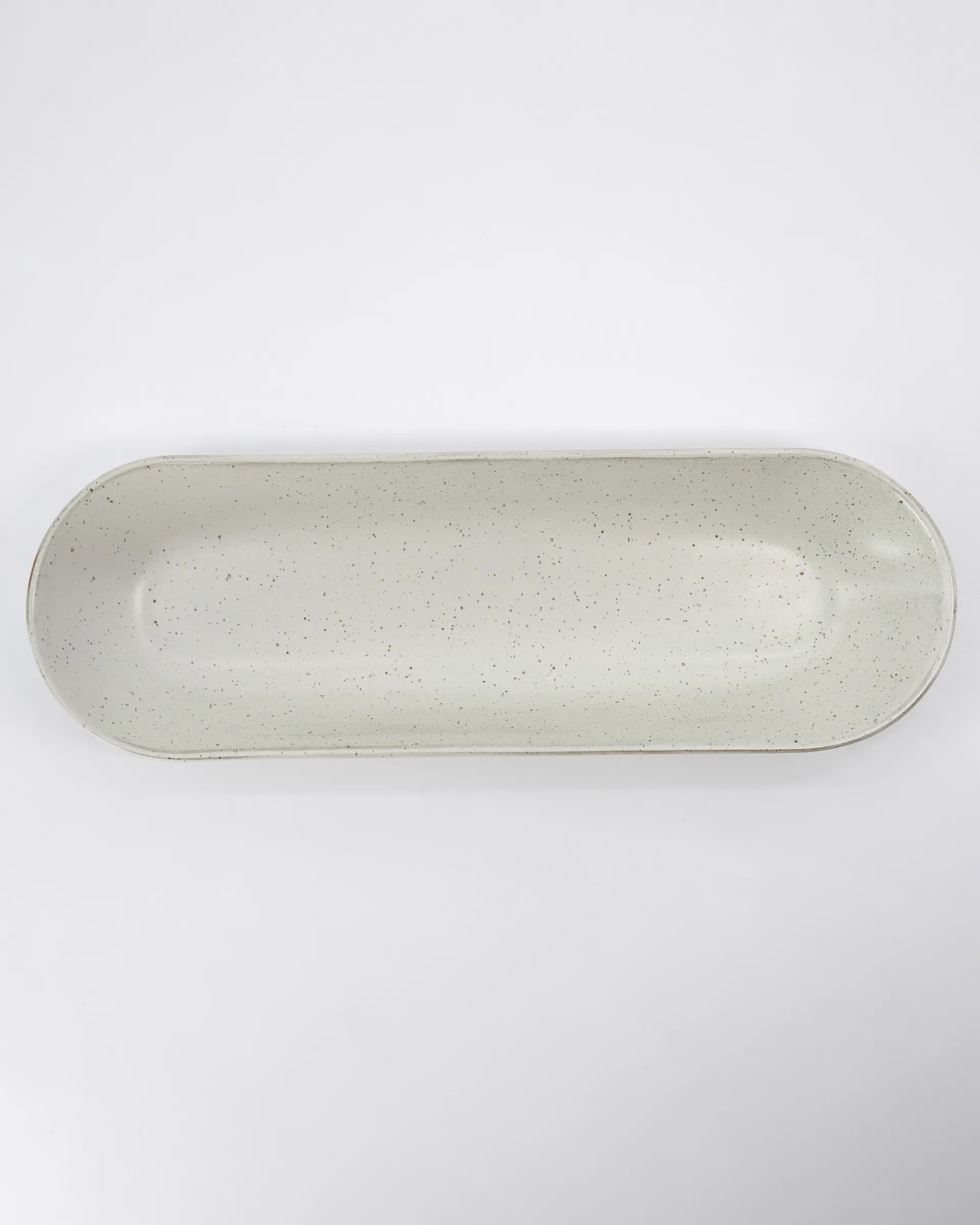 Pion serving plate 12x35 cm, grey-white House Doctor