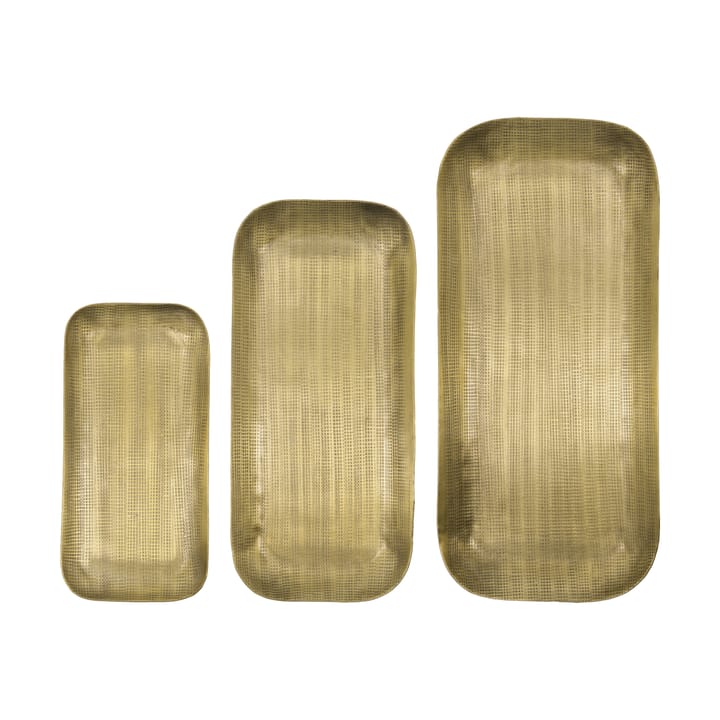 Plato decorative tray 3 pieces - Golden - House Doctor