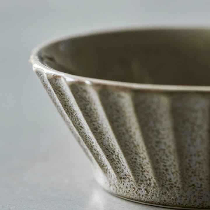 Pleat bowl Ø8 cm - Grey-brown - House Doctor