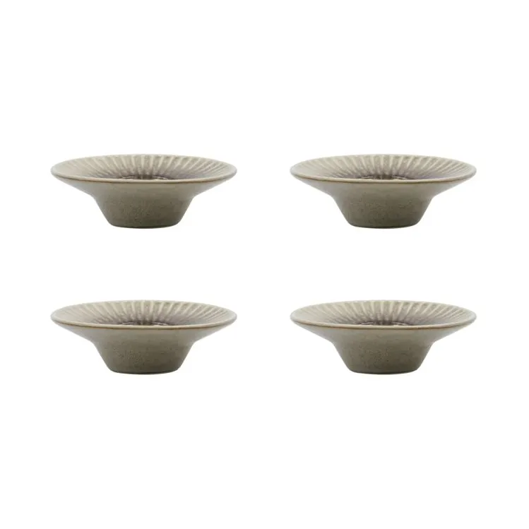 House Doctor Pleat egg cup 4-pack Grey-brown | Scandinavian Design | Egg cups | Grey