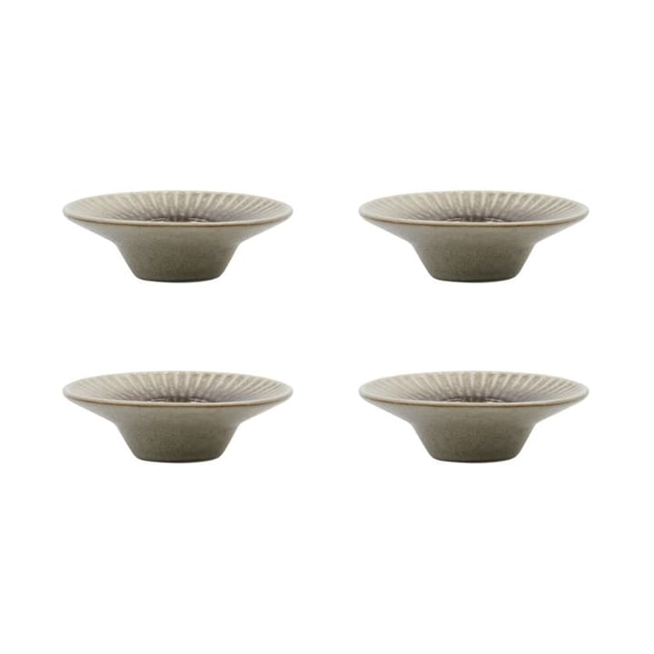 Pleat egg cup 4-pack - Grey-brown - House Doctor