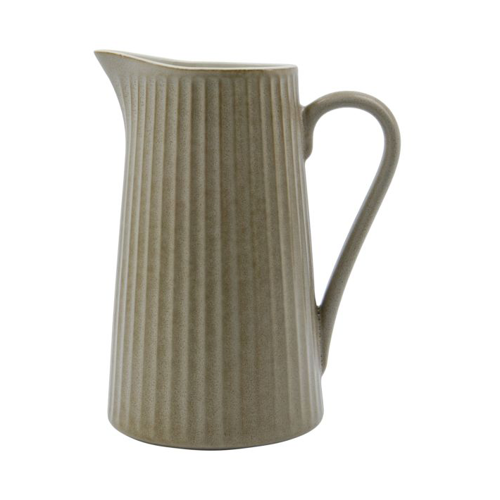 House Doctor Pleat jug 1.28 L Grey-brown | Scandinavian Design | Water jugs and carafes | Grey