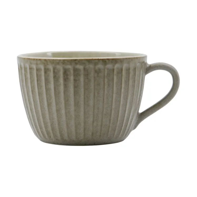 House Doctor Pleat mug 34 cl Grey-brown | Scandinavian Design | Coffee cups | Grey