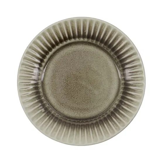 House Doctor Pleat side plate o16 cm Grey-brown | Scandinavian Design | Cake stands | Grey