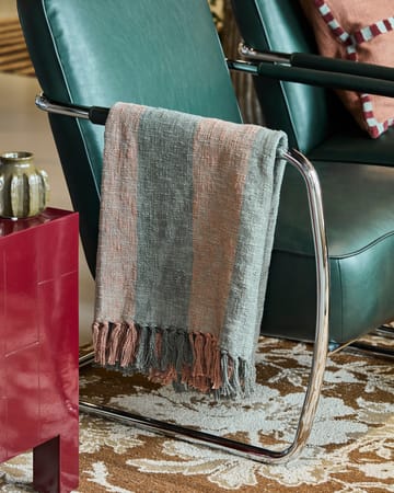 Ponra throw 130x180 cm - Khaki-Burnt red - House Doctor
