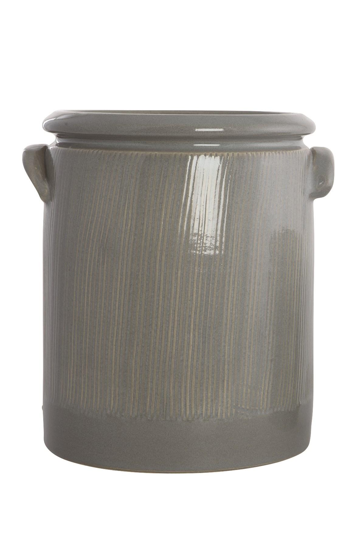 House Doctor Pottery flower pot 24 cm Light gray | Scandinavian Design | Flower pots | Grey