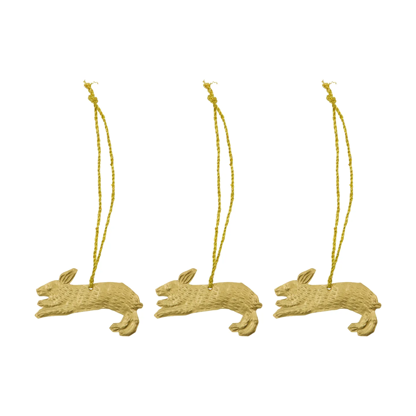 Rabbit Easter hanging decoration 3-pack, Antique brass House Doctor