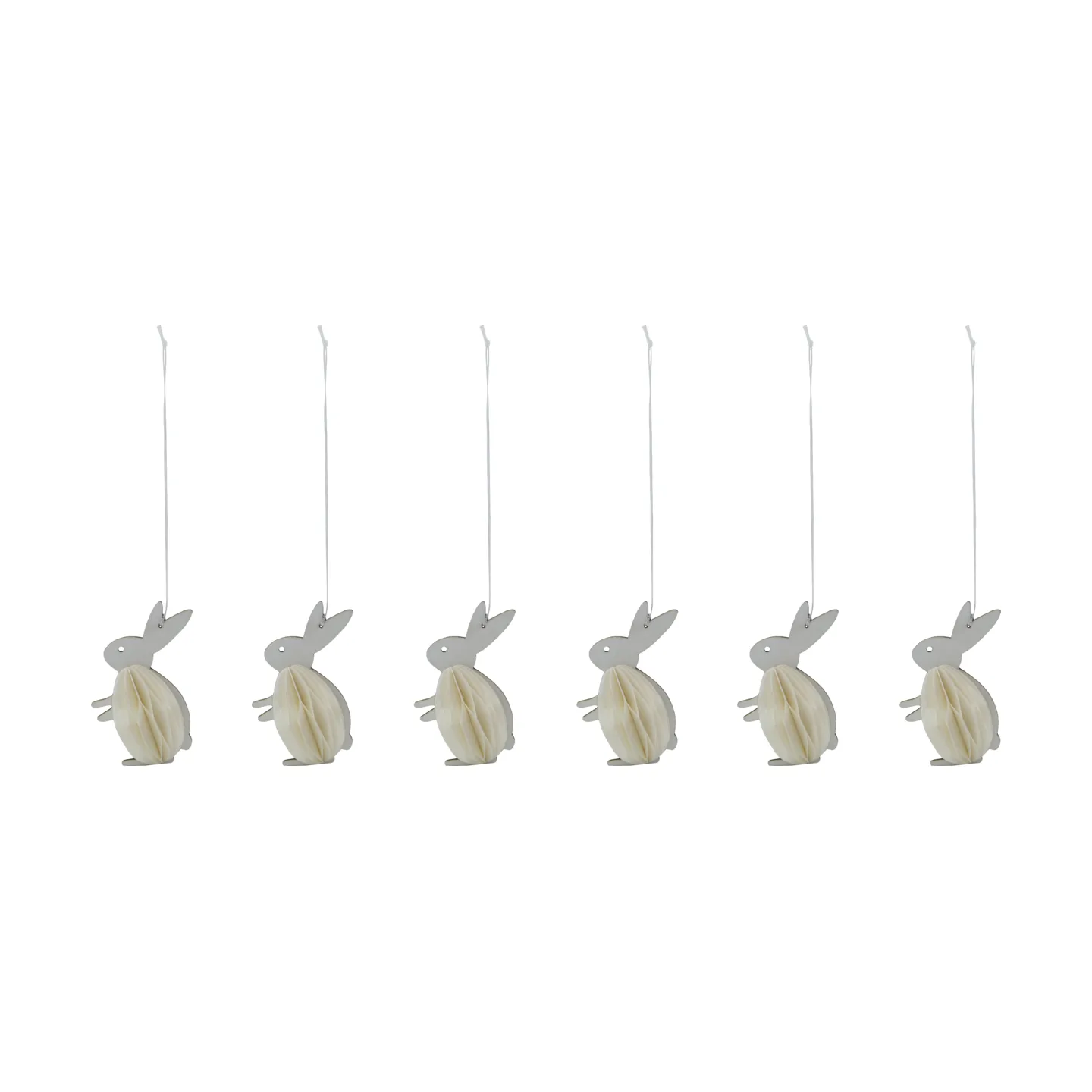 Rabbit Easter hanging ornaments 6-pack, Off-white House Doctor