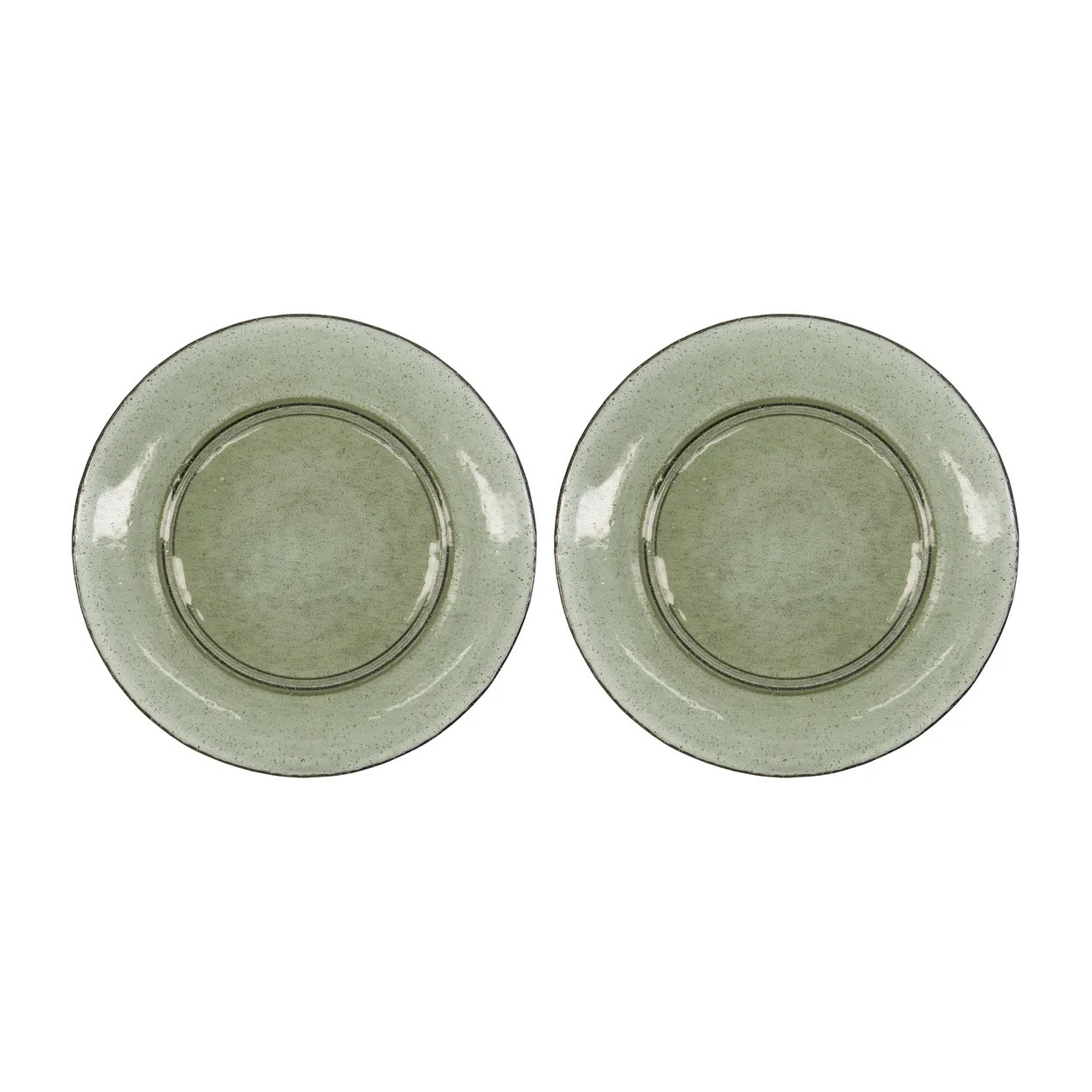 House Doctor Rain plate o27 cm 2-pack Green | Scandinavian Design | Dinner plates | Green