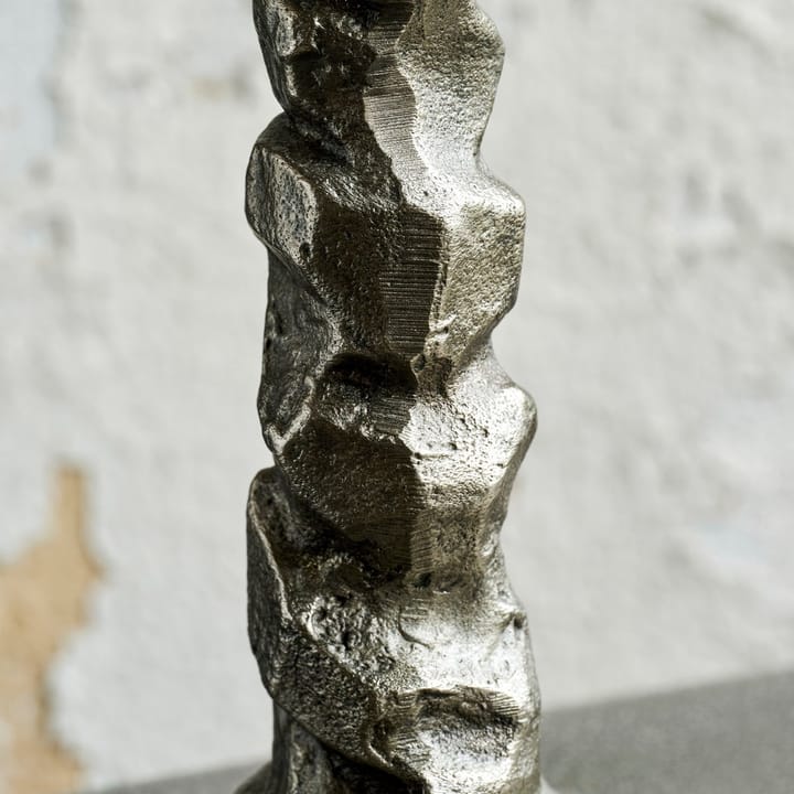 Raku candlestick antique silver - 25 cm - House Doctor