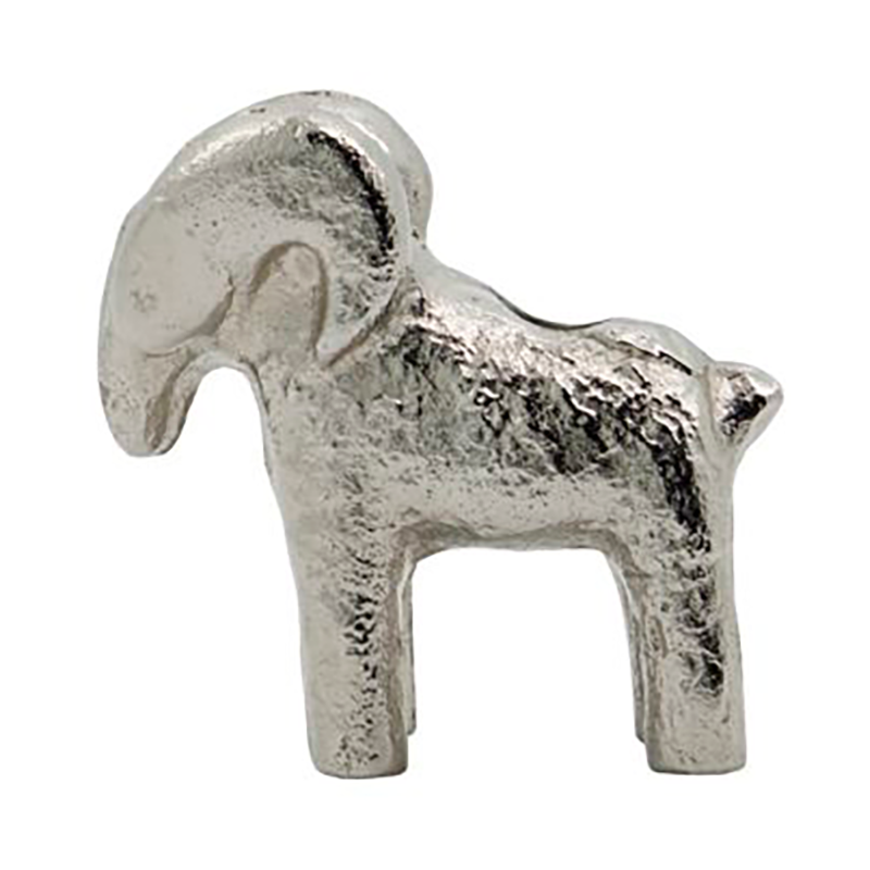 House Doctor Ram candle stick 7 cm Antique silver | Scandinavian Design | Candle holders | Silver-coloured