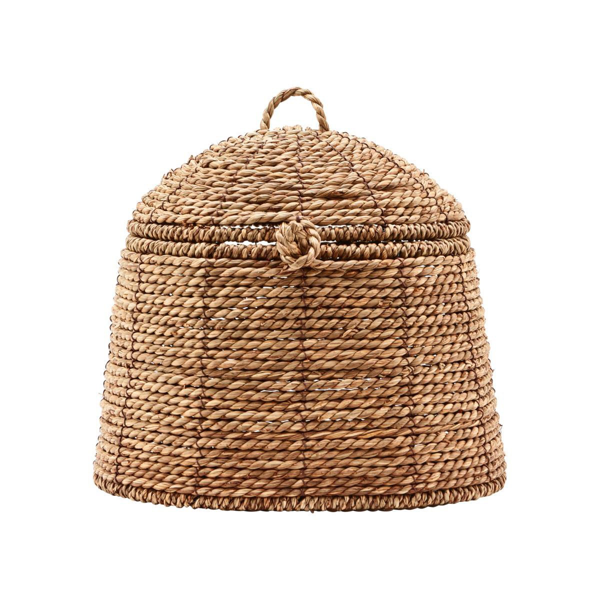 House Doctor Rama basket with lid natural 19 cm | Scandinavian Design | Storage baskets | Beige