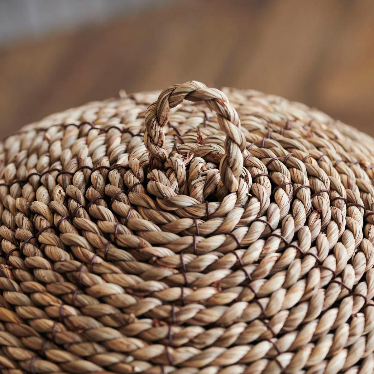 Rama basket with lid natural, 34.5 cm House Doctor