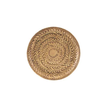 Rattan tray brass finish - 12 cm - House Doctor