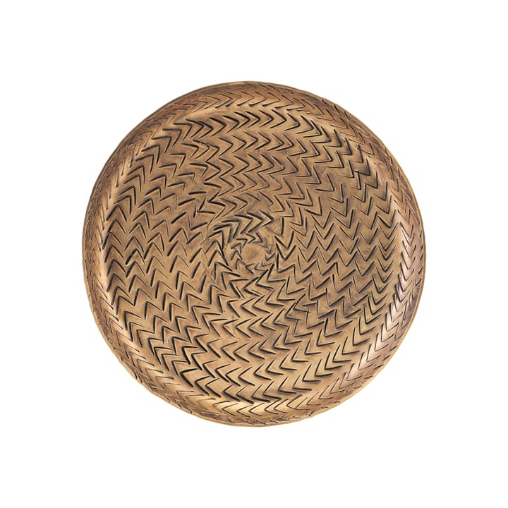 Rattan tray brass finish - 16 cm - House Doctor