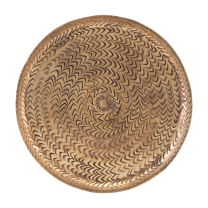 Rattan tray brass finish - 20 cm - House Doctor