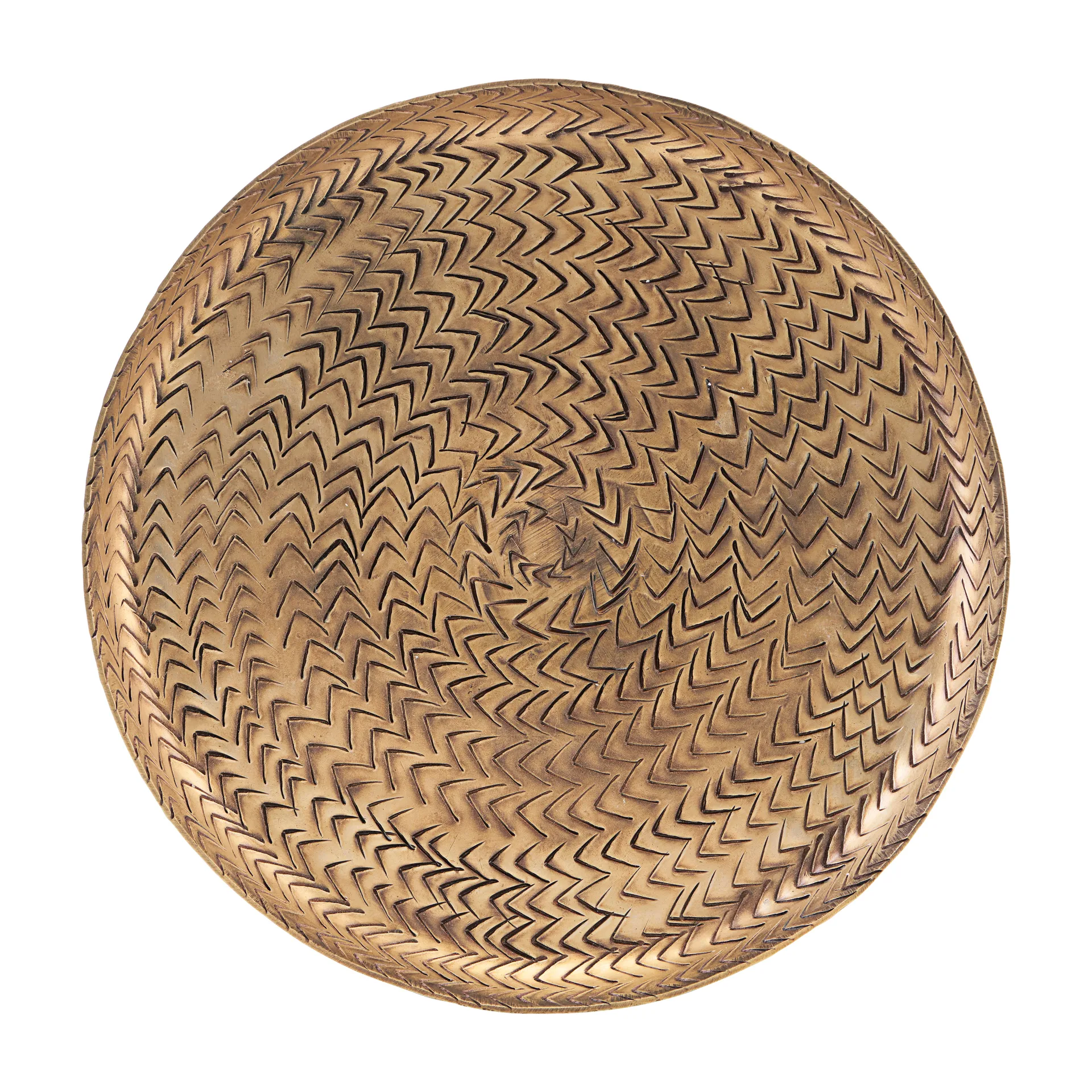 Rattan tray brass finish, 20 cm House Doctor