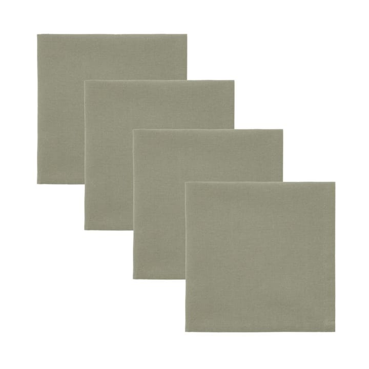 Real napkins 40x40 cm 4-pack - Olive green - House Doctor
