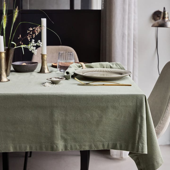 Real tablecloth 140x240 cm - Olive green - House Doctor