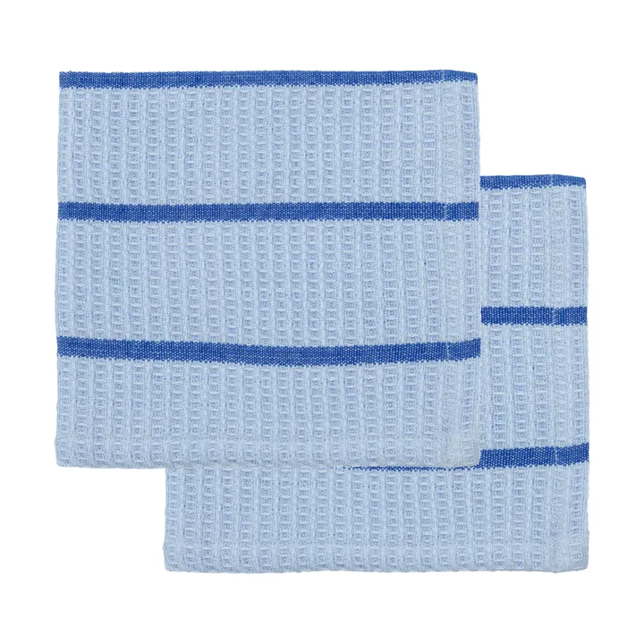 Rena dishcloth - Light blue-blue, 30x30 cm, 2-pack - House Doctor