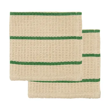 Rena dishcloth - Sand-green, 30x30 cm, 2-pack - House Doctor
