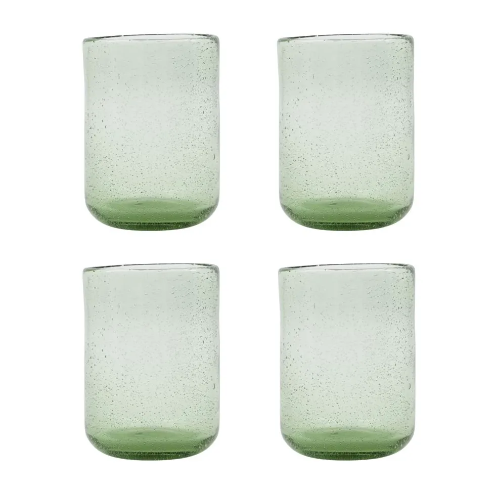 Rich glass 4-pack, Light green House Doctor
