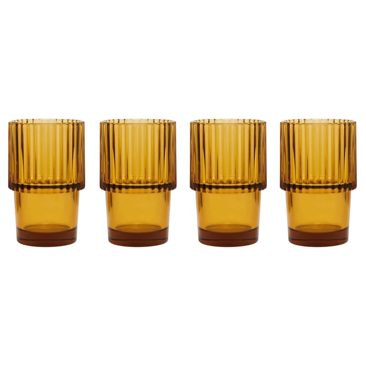 Rills tumbler 4-pack, amber House Doctor