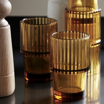 Rills tumbler 4-pack - amber - House Doctor