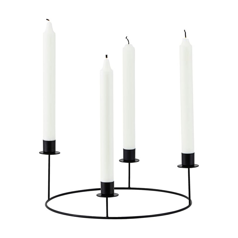 House Doctor Ring candle sticks black | Scandinavian Design | Candle holders | Black