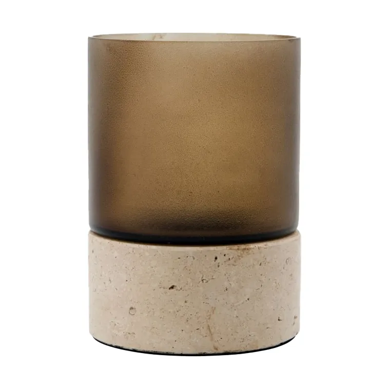 House Doctor Rivo candle holder 14 cm Brown | Scandinavian Design | Candle holders | Brown