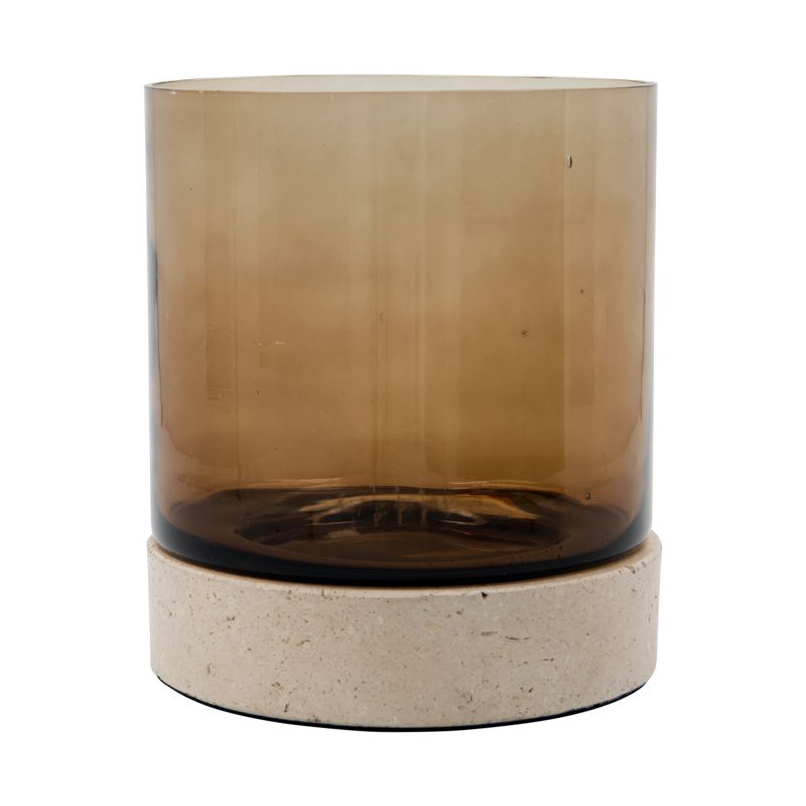 House Doctor Rivo candle holder 17.5 cm Brown | Scandinavian Design | Candle holders | Brown