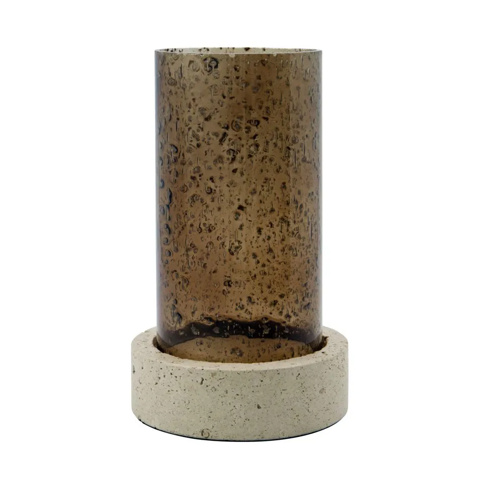 House Doctor Rivo candle holder 21.5 cm Brown | Scandinavian Design | Candle holders | Brown
