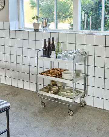 Roll serving trolley - Off-white-crome - House Doctor