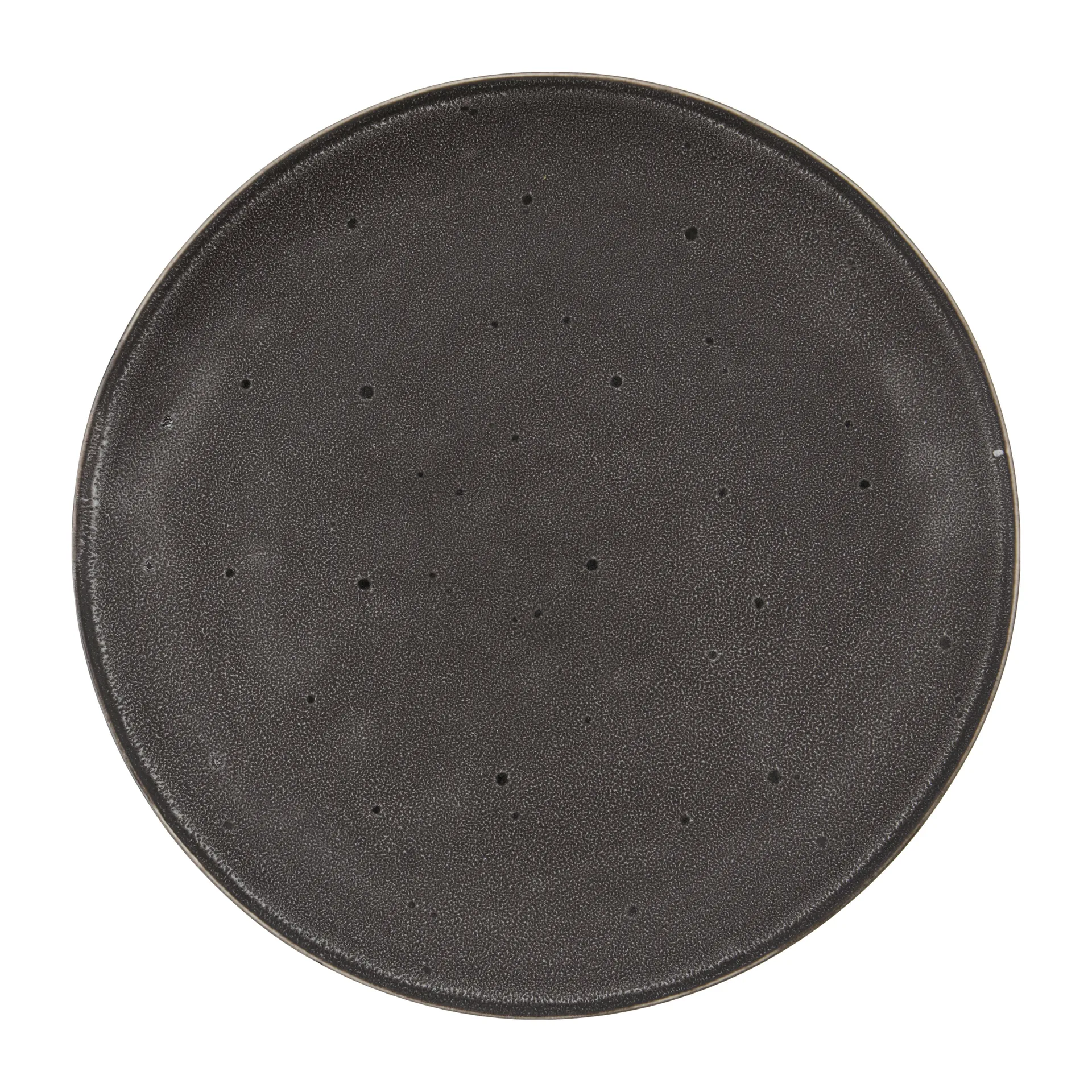 Rustic small plate Ø20 cm, Dark grey House Doctor