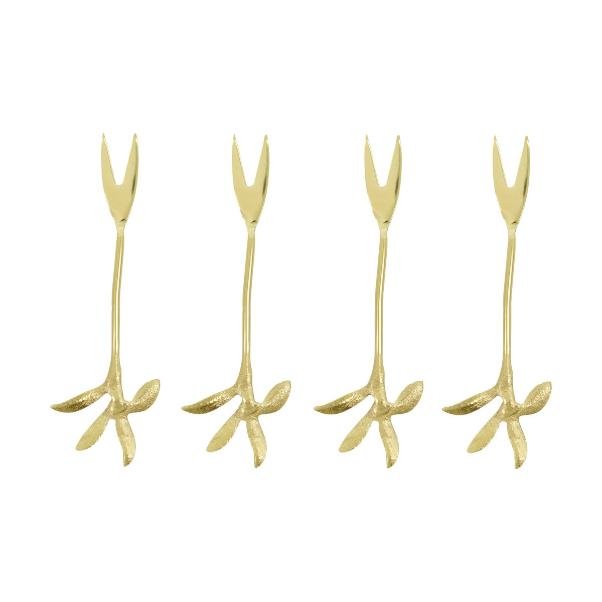 House Doctor Serve serving fork 4-pack Antique gold