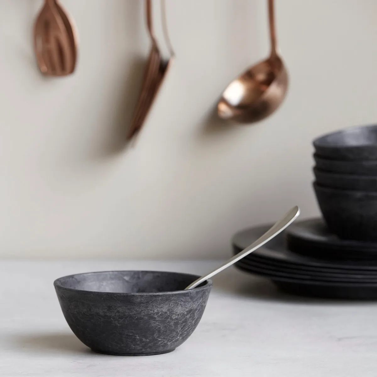 Serveur bowl 13 cm 4-pack, black House Doctor