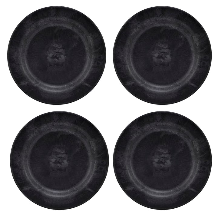 Serveur small plate 18 cm 4-pack - black - House Doctor