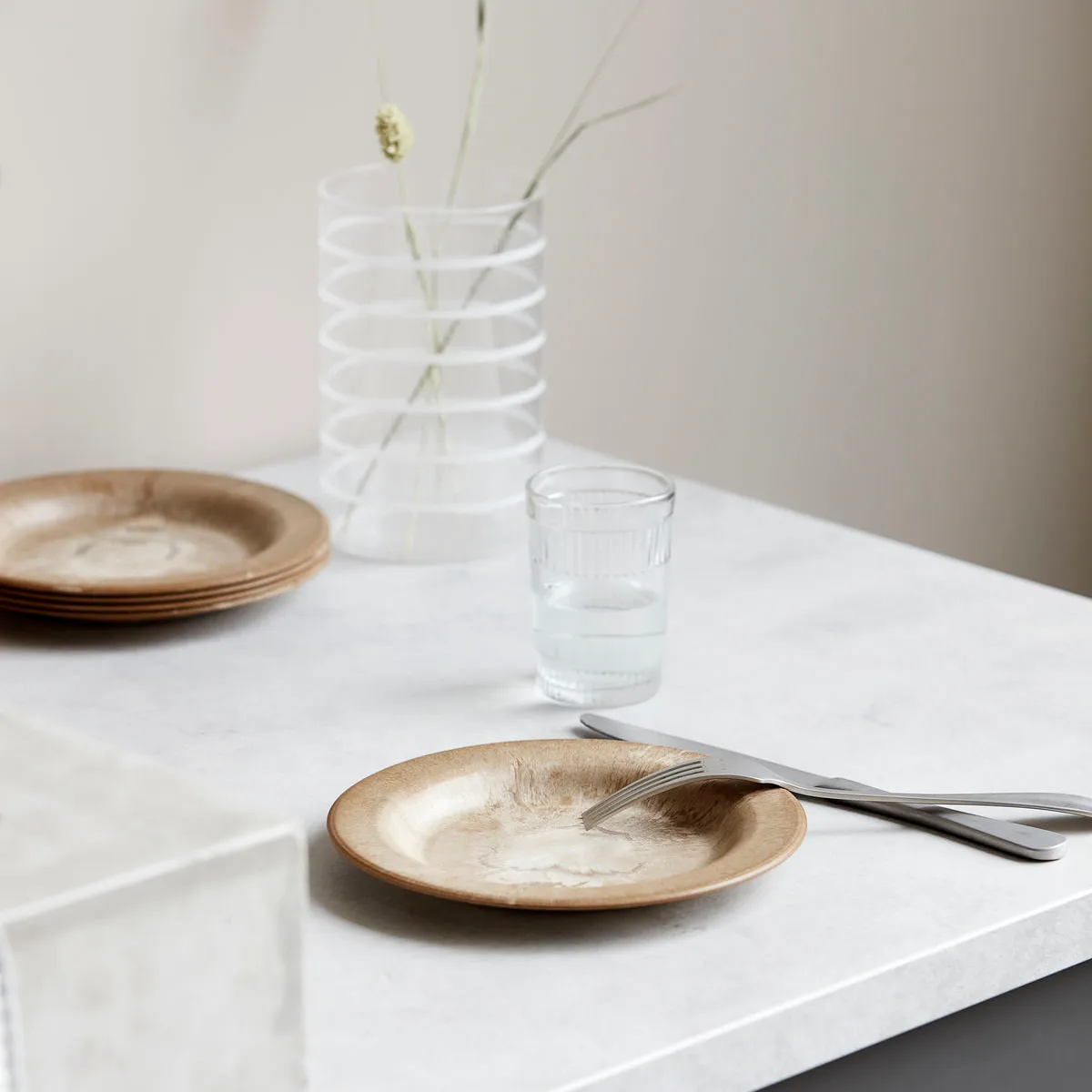 Serveur small plate 18 cm 4-pack, gold House Doctor