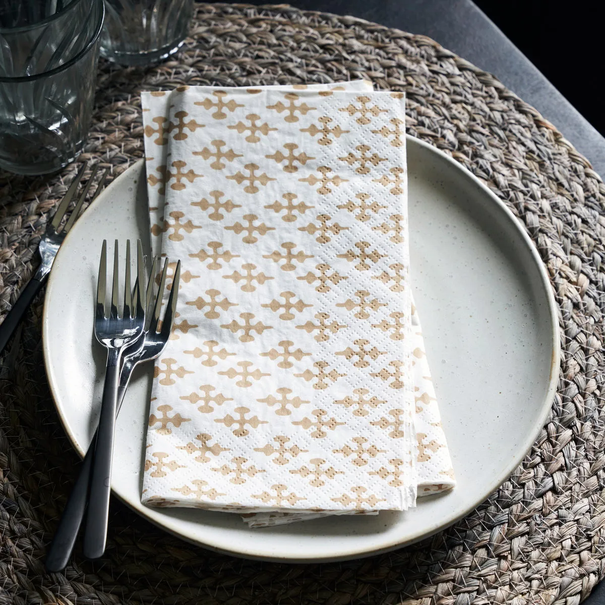 Shield napkin 40st, Beige House Doctor