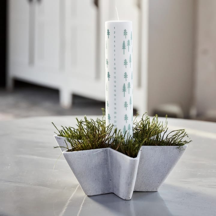 Shine calender candle , Light grey House Doctor