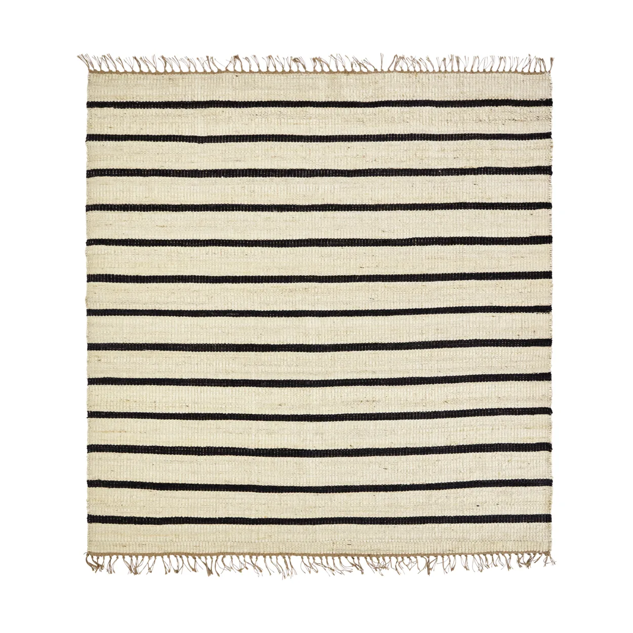 House Doctor Sima rug 180x180 cm Black-natural | Scandinavian Design | Jute & natural fibre rugs | Black