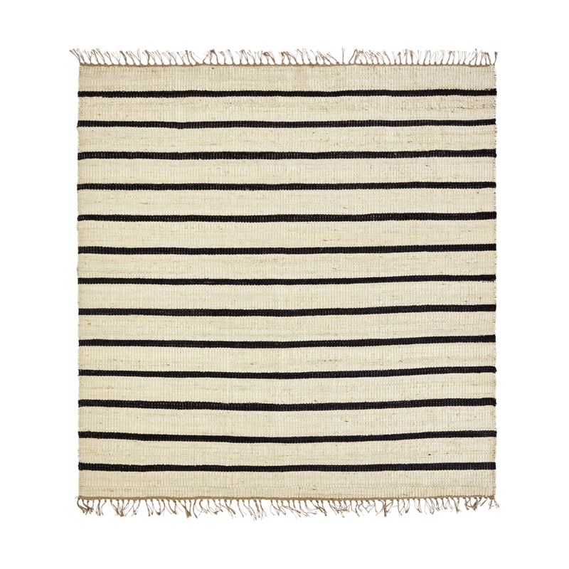 House Doctor Sima rug 180x180 cm Black-natural