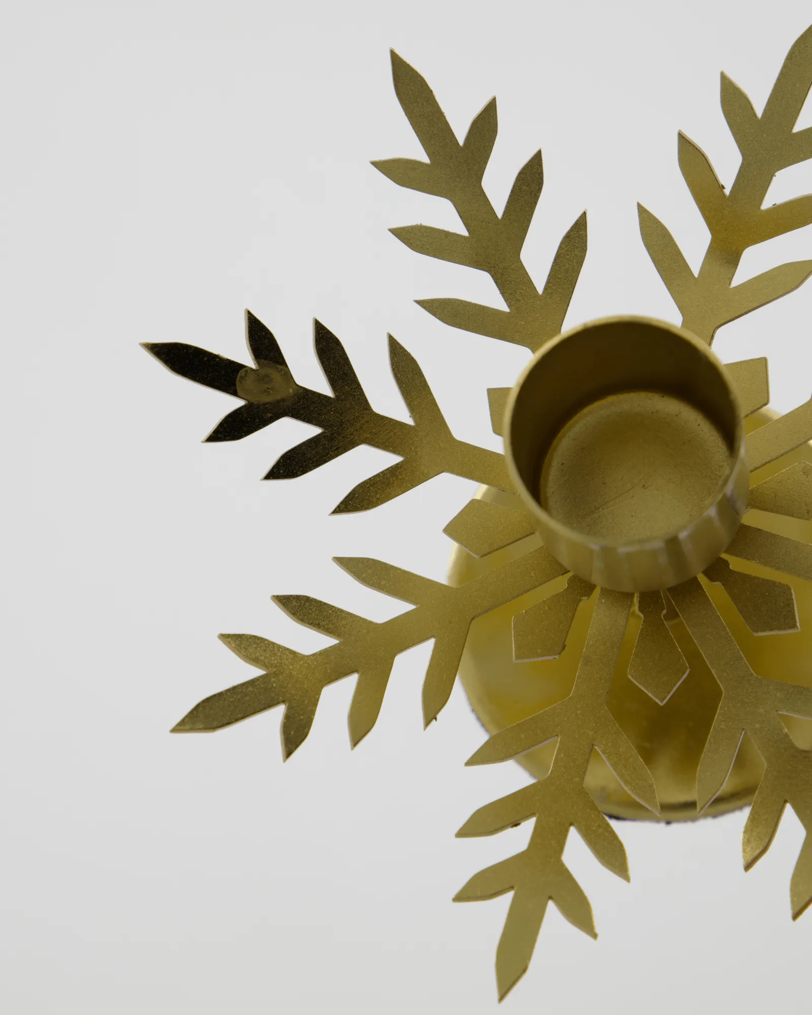 Snowflake candle holder 2-pack, Antique brass color House Doctor