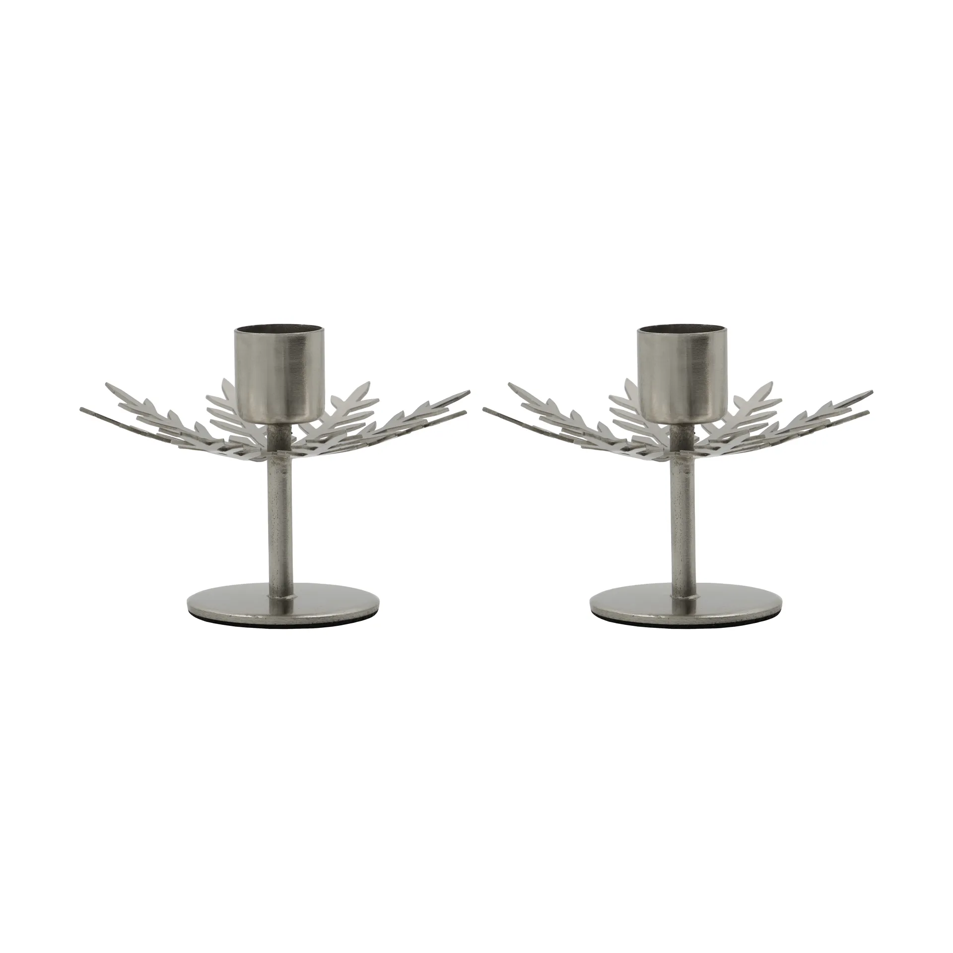 Snowflake candle holder 2-pack, Silver finish House Doctor
