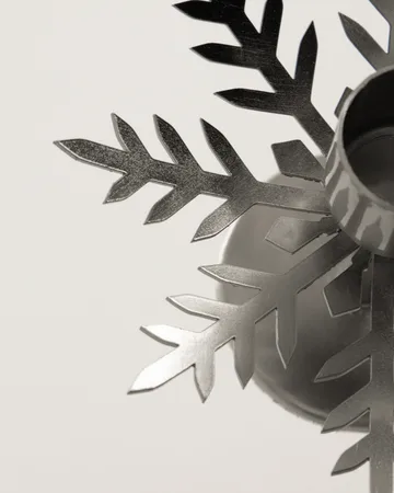 Snowflake candle holder 2-pack - Silver finish - House Doctor