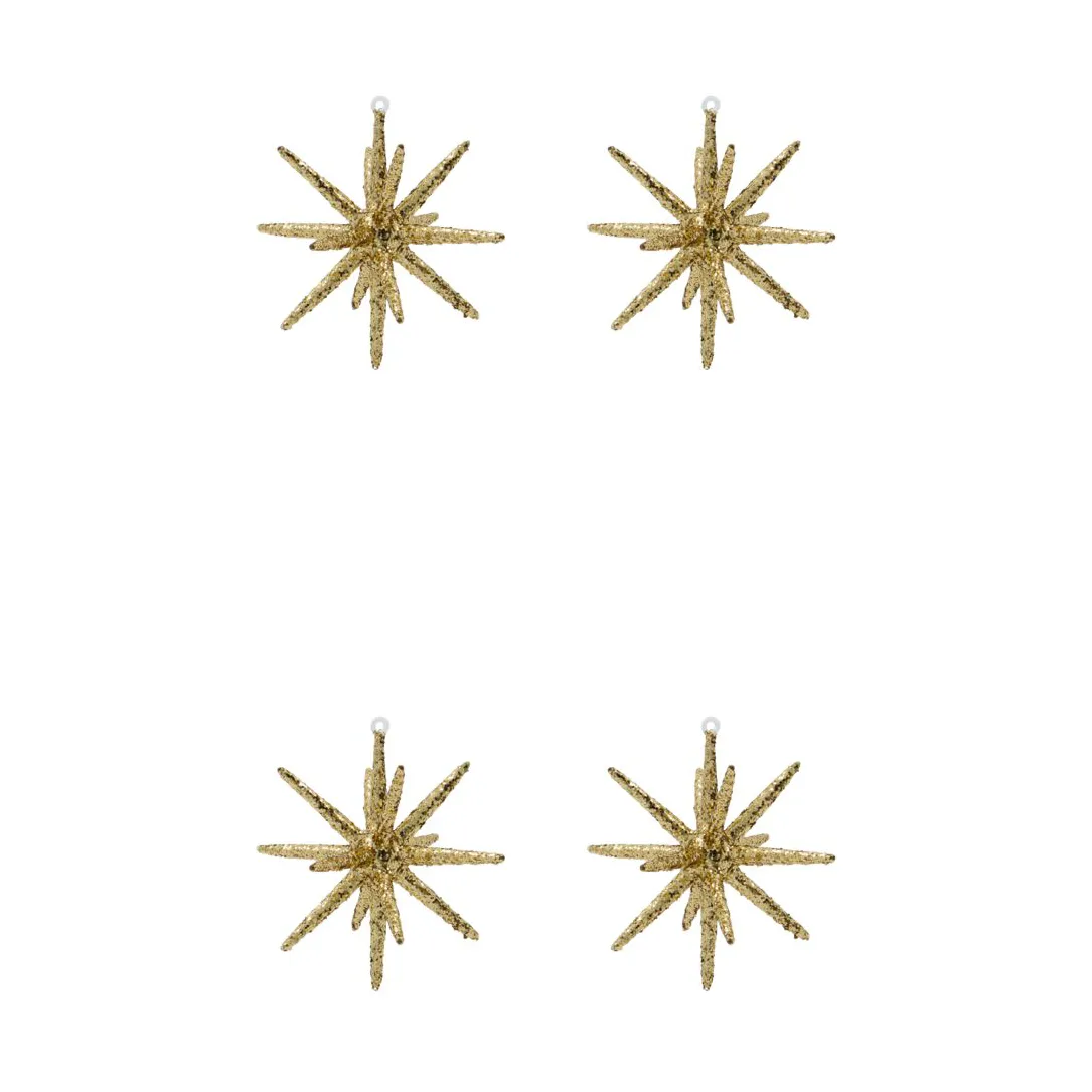 Spike Christmas tree star Ø12 cm 4-pack, Bronze glitter House Doctor